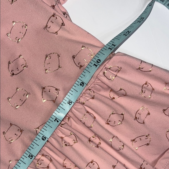 Adorable Pink Kids Dress with Gold Accents - Picture 4 of 7